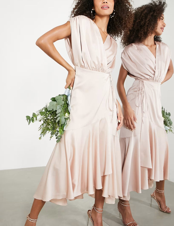 Rochie maxi ASOS, roz