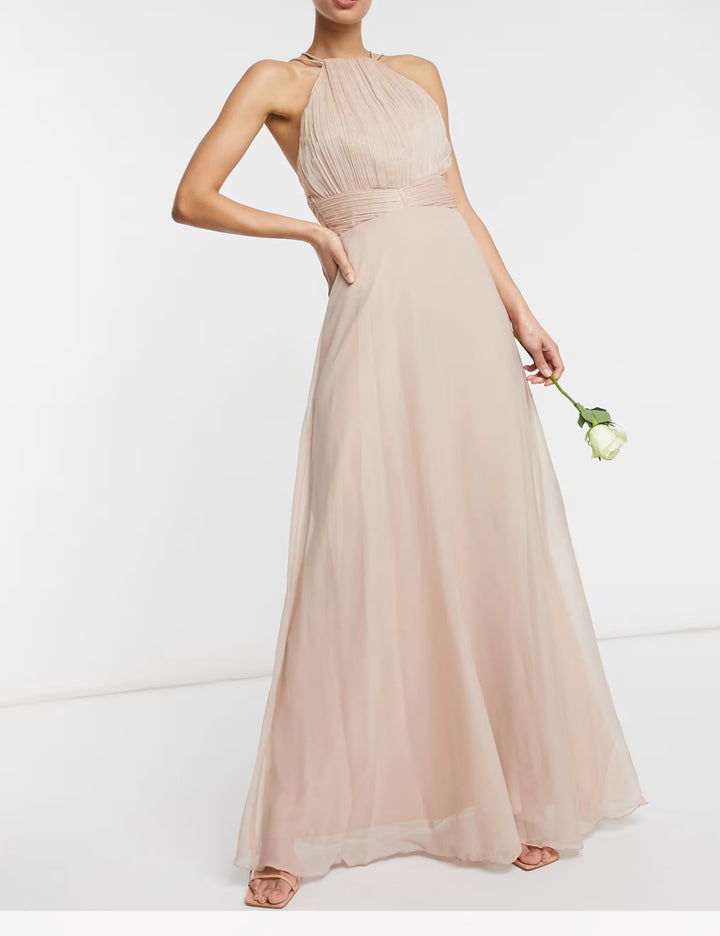 Rochie maxi ASOS, bej