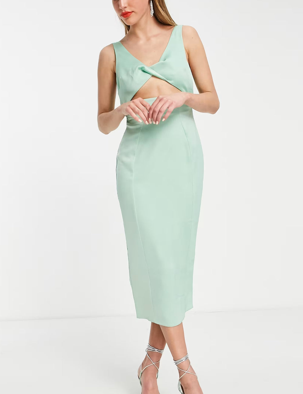 Rochie maxi ASOS, verde