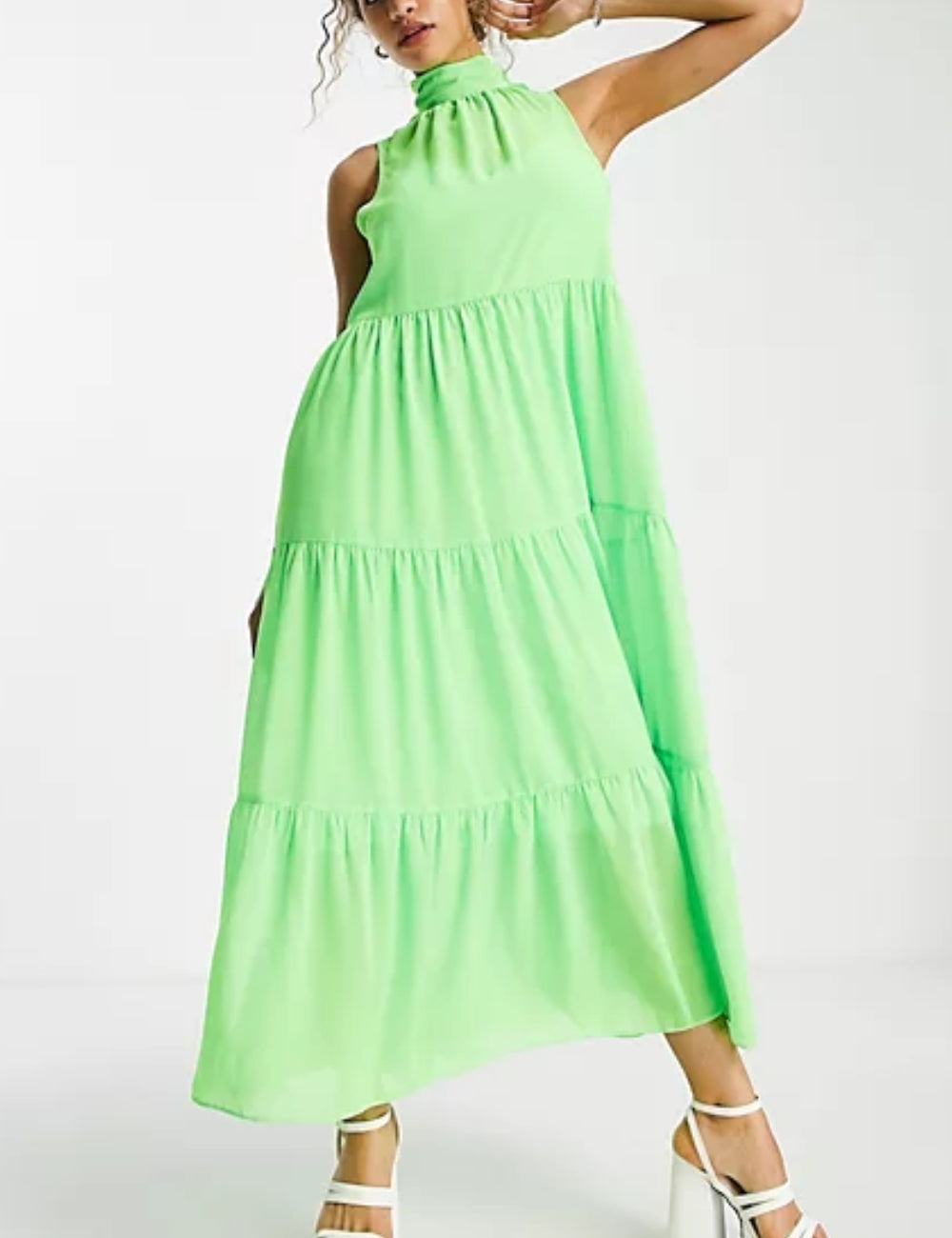 ASOS maxi ruha, neonzöld