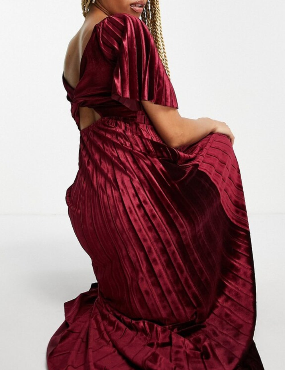 ASOS bordó maxi ruha