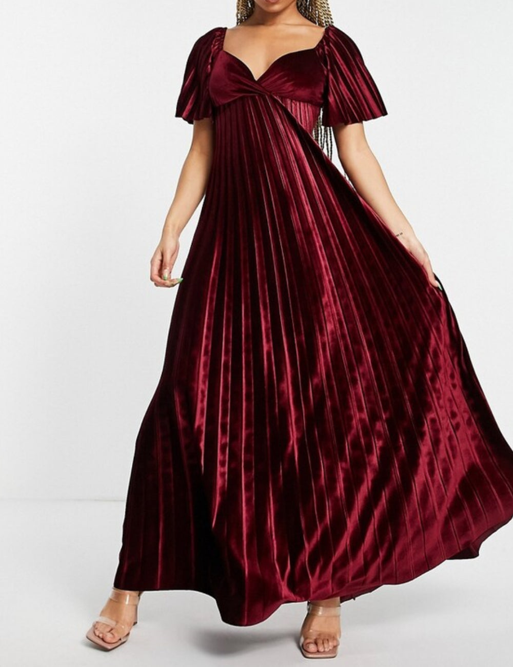 ASOS bordó maxi ruha