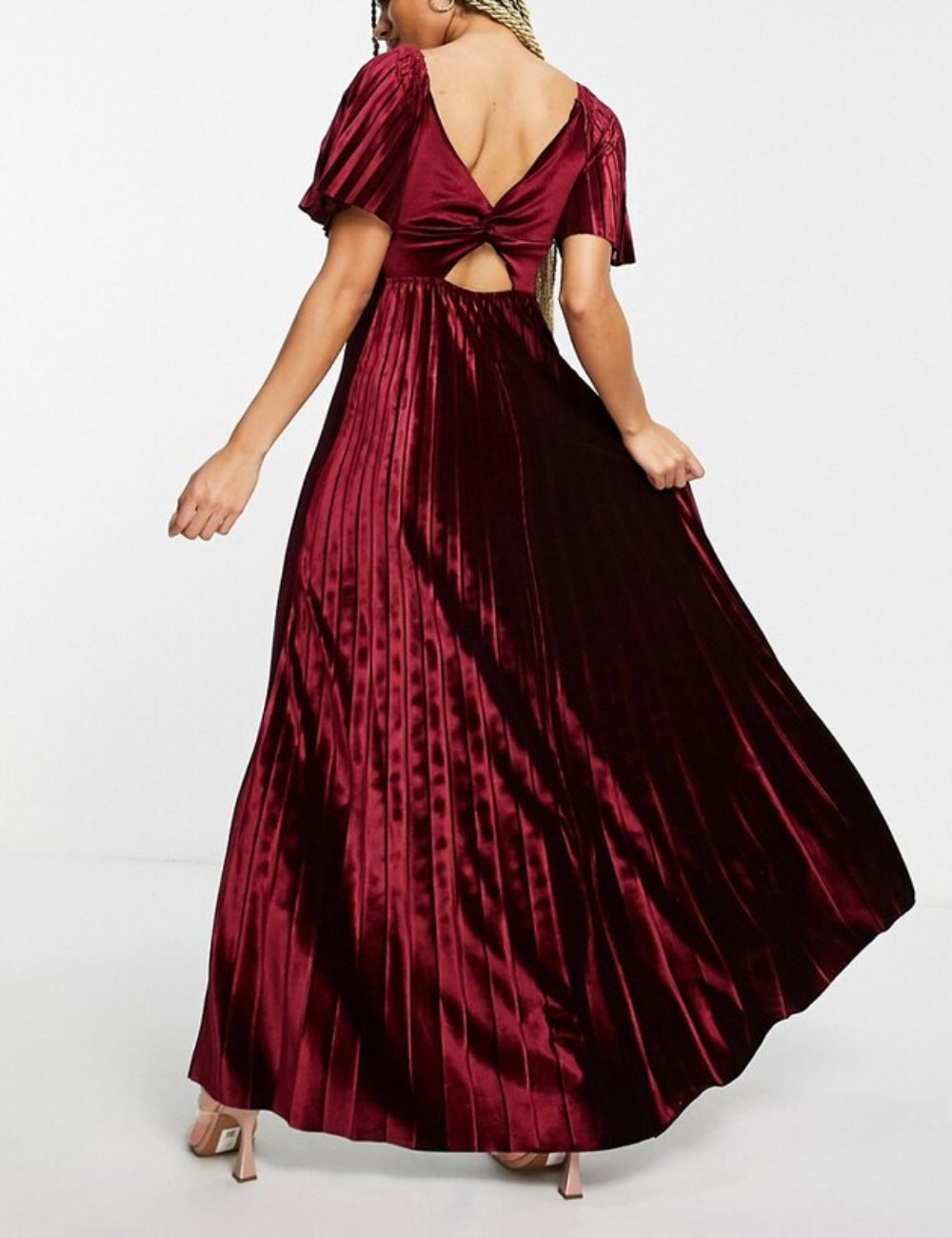 ASOS bordó maxi ruha