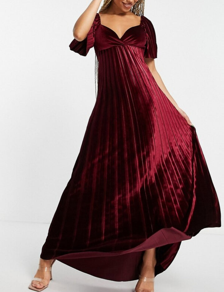 ASOS bordó maxi ruha