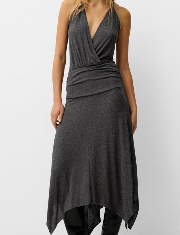 Bershka midi ruha, szürke