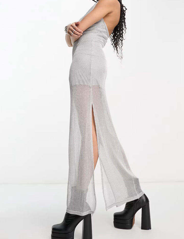 Extro&vert maxi dress, silver