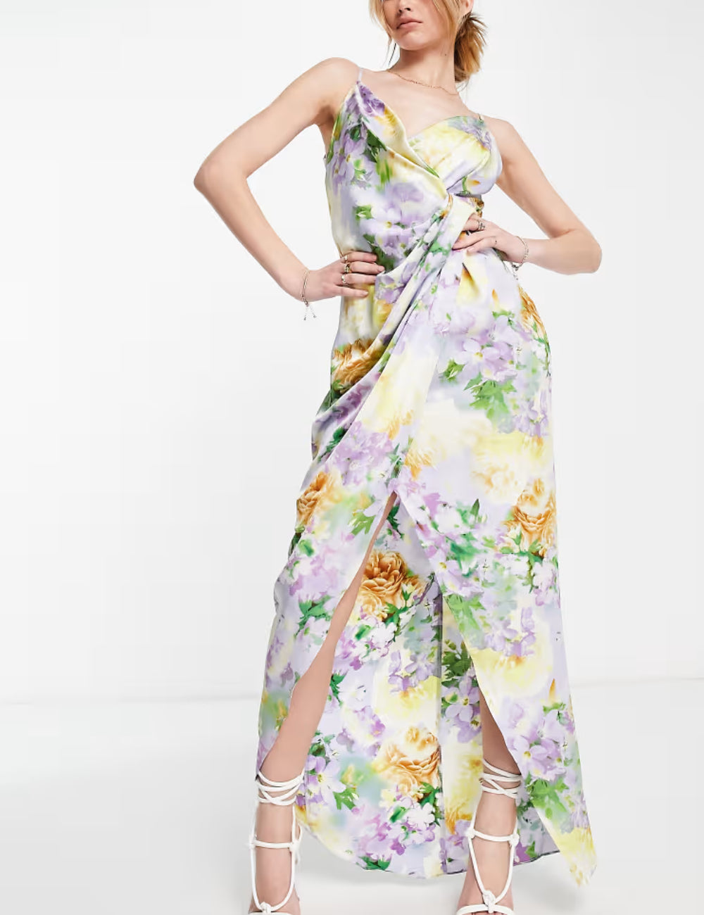 Rochie maxi Liquorish, mix culori