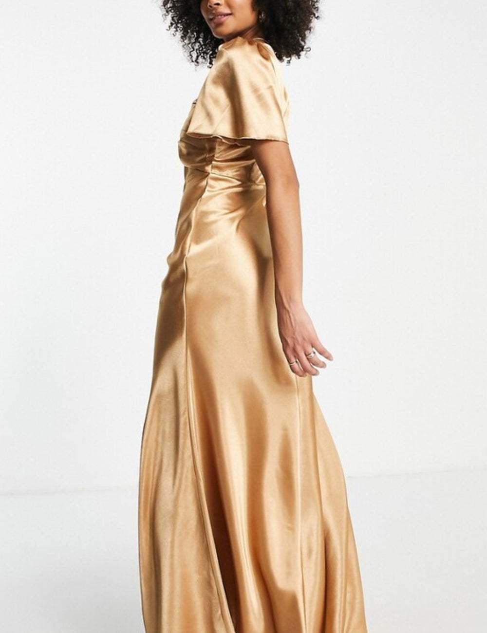 Rochie maxi Little Mistress, auriu