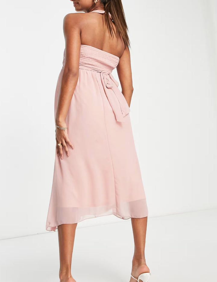 Rochie maxi Little Mistress, roz