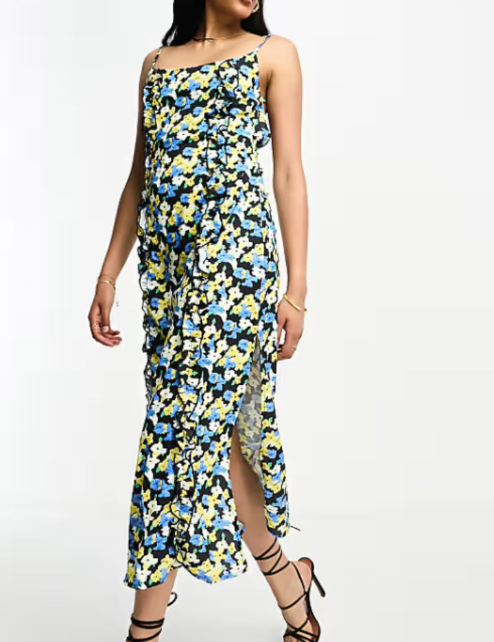 Rochie maxi Lola May, mix culori