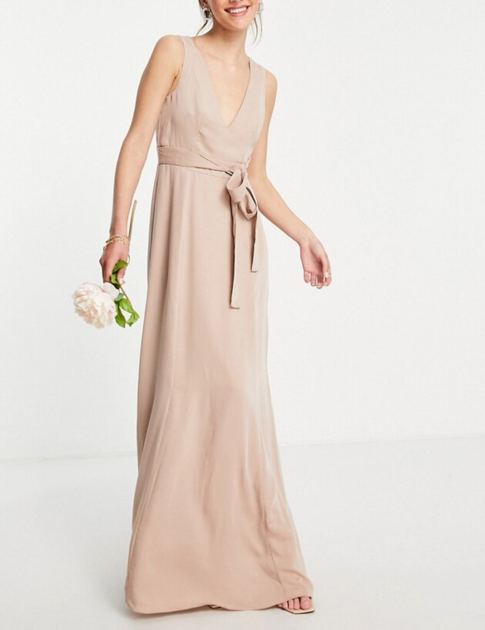 Maya Deluxe bézs maxi ruha