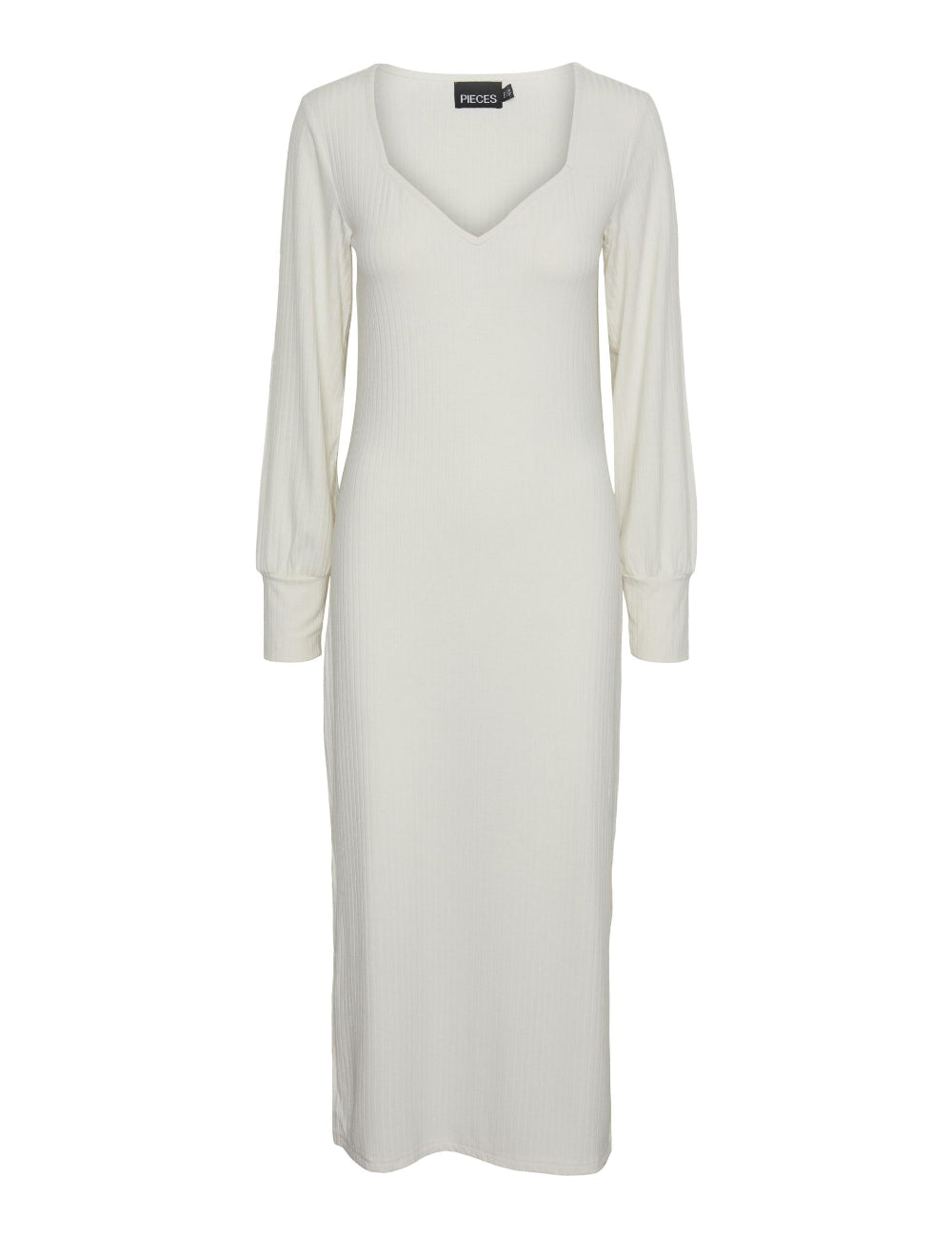 Rochie maxi Pieces, crem