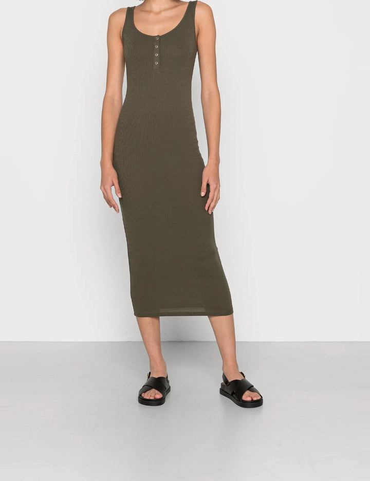 Pieces maxi ruha, khaki