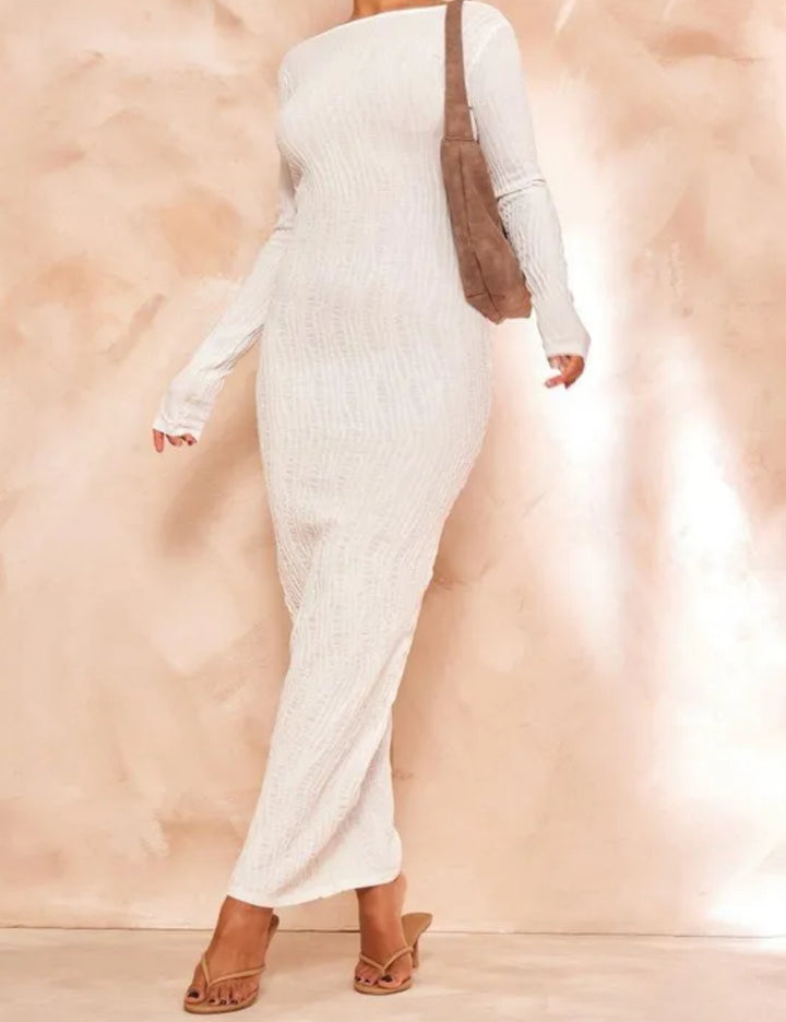 PRETTYLITTLETHING fehér maxi ruha