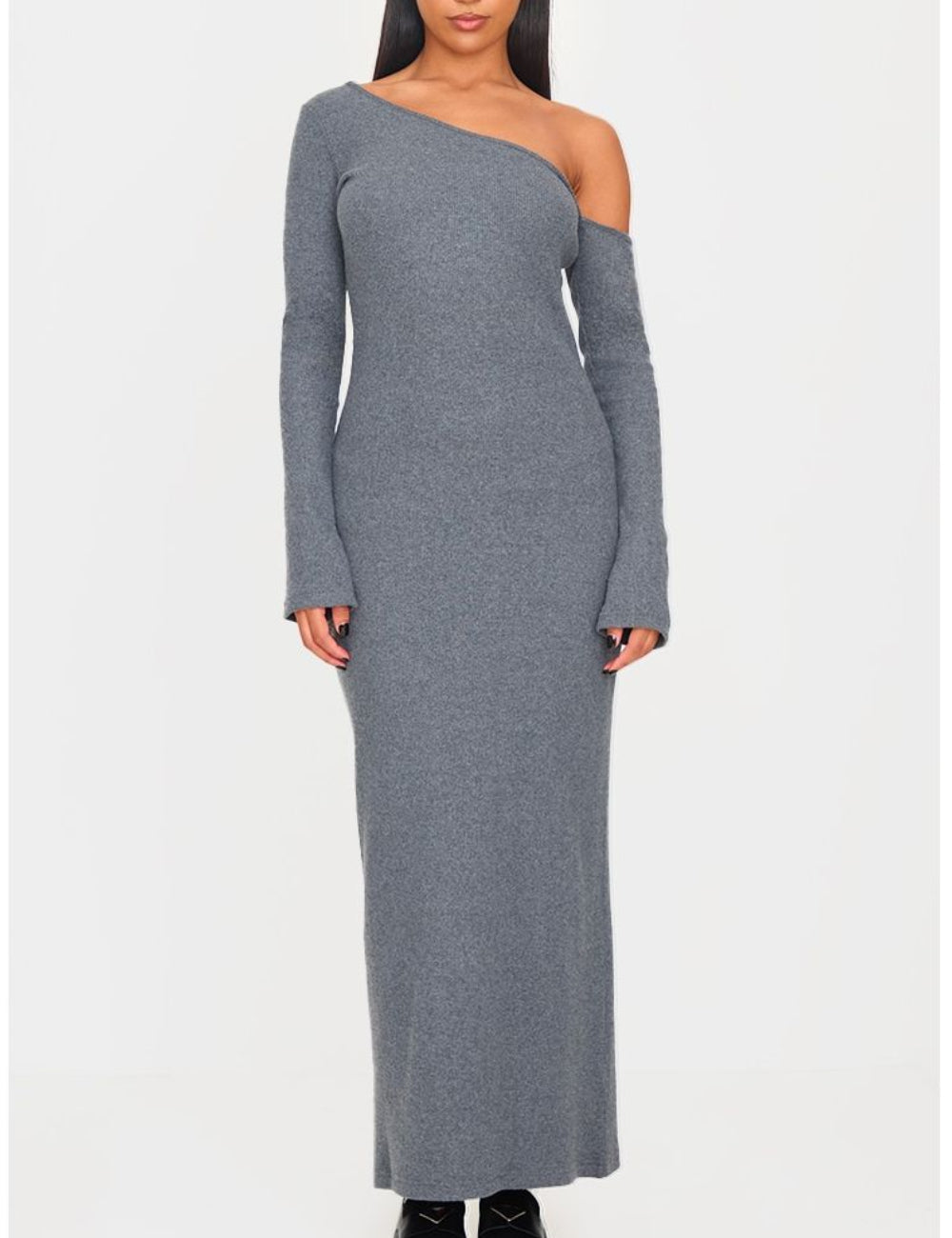 PRETTYLITTLETHING maxi ruha, szürke