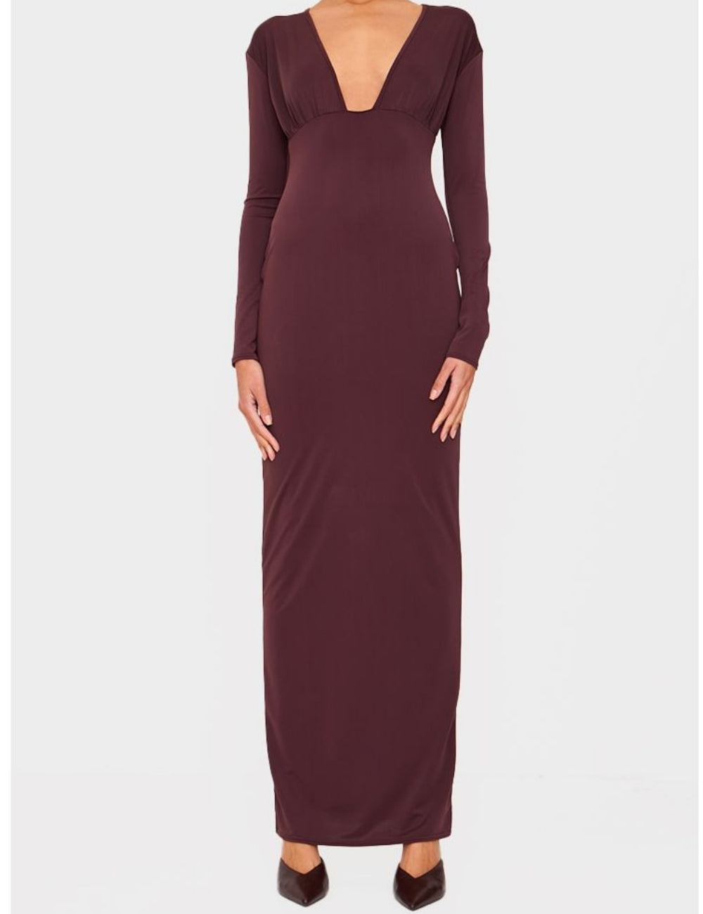 PRETTYLITTLETHING maxi ruha, barna