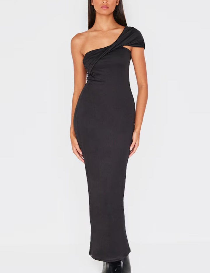 PRETTYLITTLETHING maxi ruha, fekete