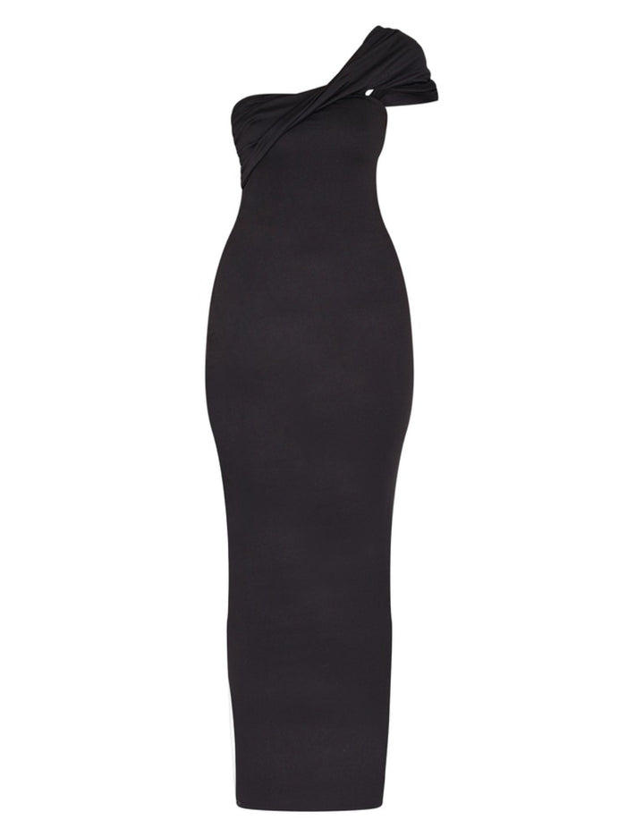 PRETTYLITTLETHING maxi ruha, fekete