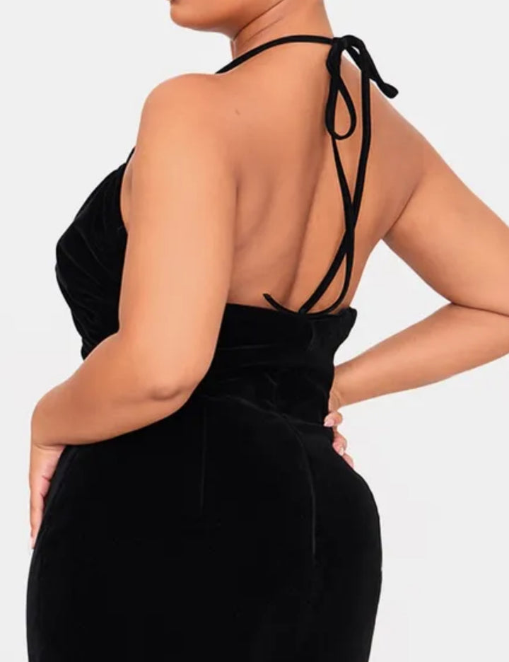 PRETTYLITTLETHING maxi ruha, fekete