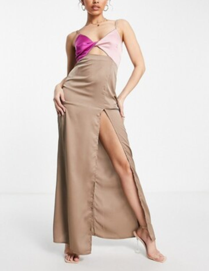 Rochie maxi Saint Genies, multicolor
