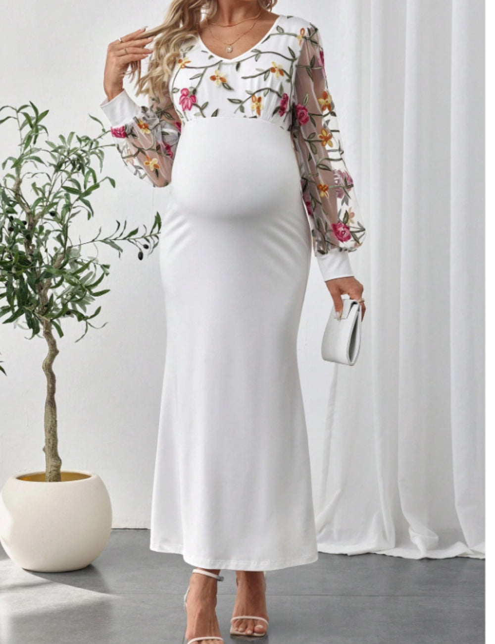 Shein maxi ruha, fehér