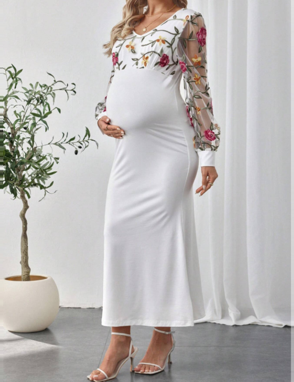 Shein maxi ruha, fehér