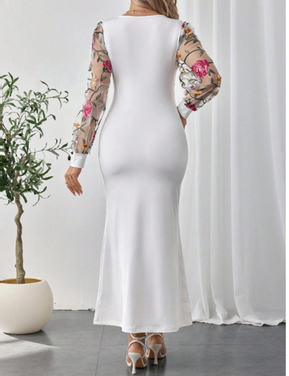 Shein maxi ruha, fehér