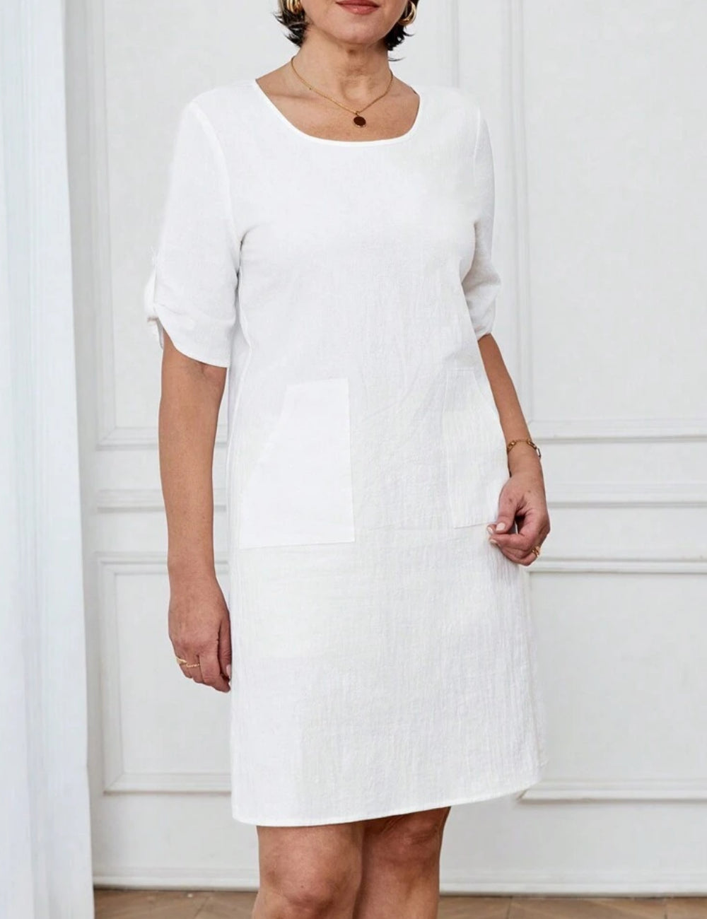 Shein maxi ruha, fehér