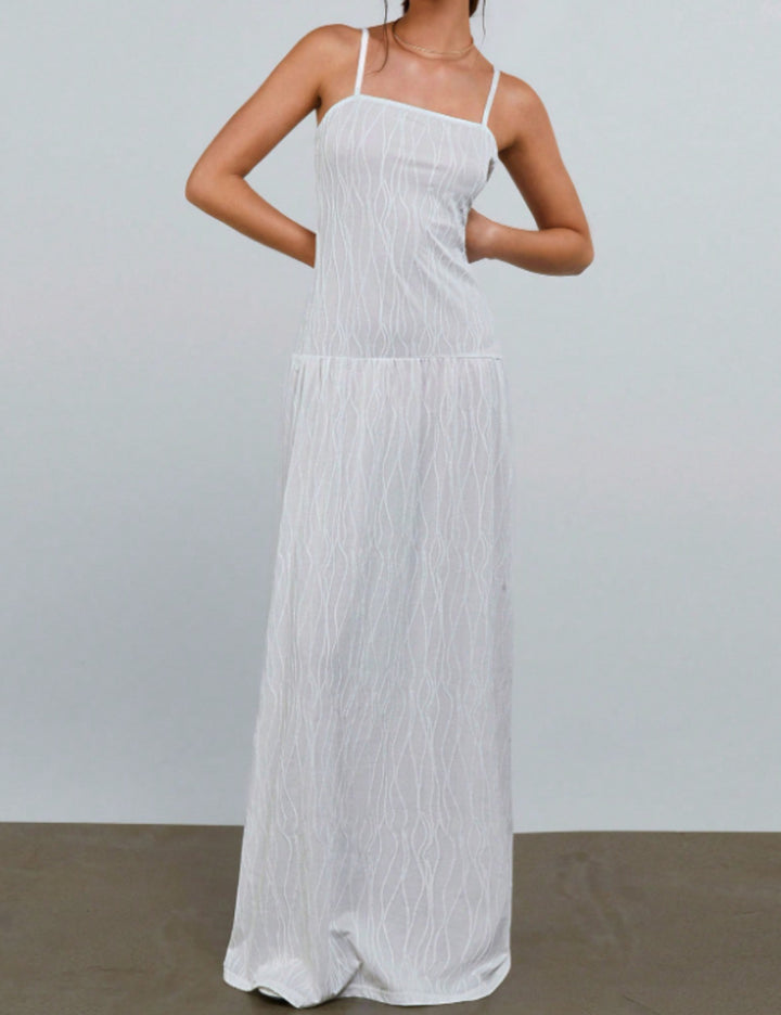 Shein maxi dress, white