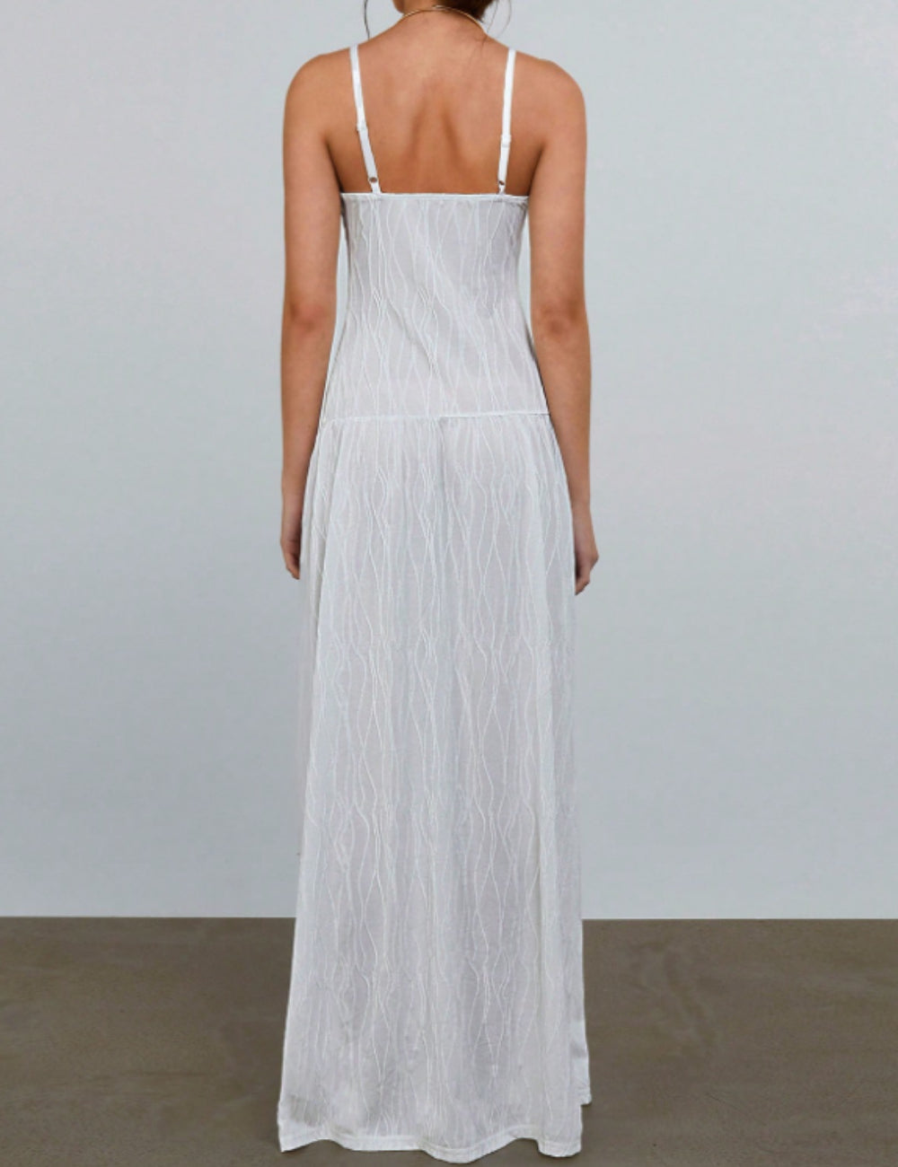 Shein maxi dress, white