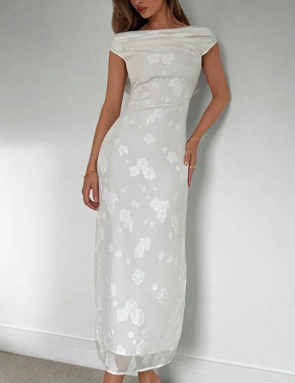 SHEIN Maxi Dress, White