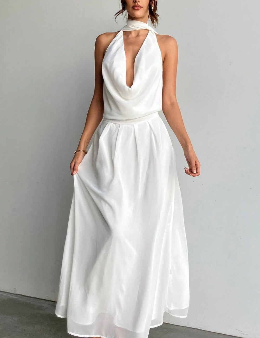 Rochie maxi Shein, alb