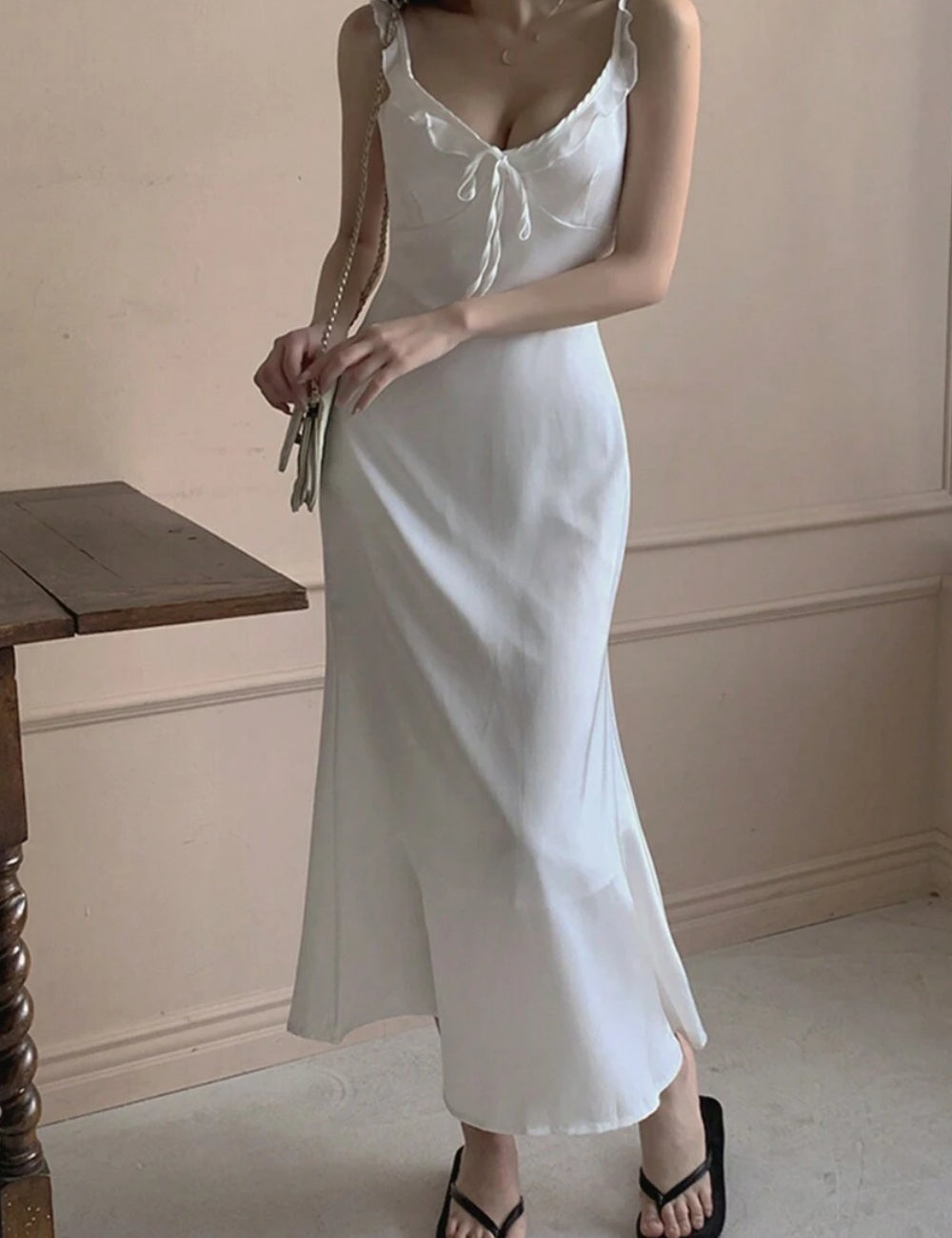 Rochie maxi SHEIN, alb