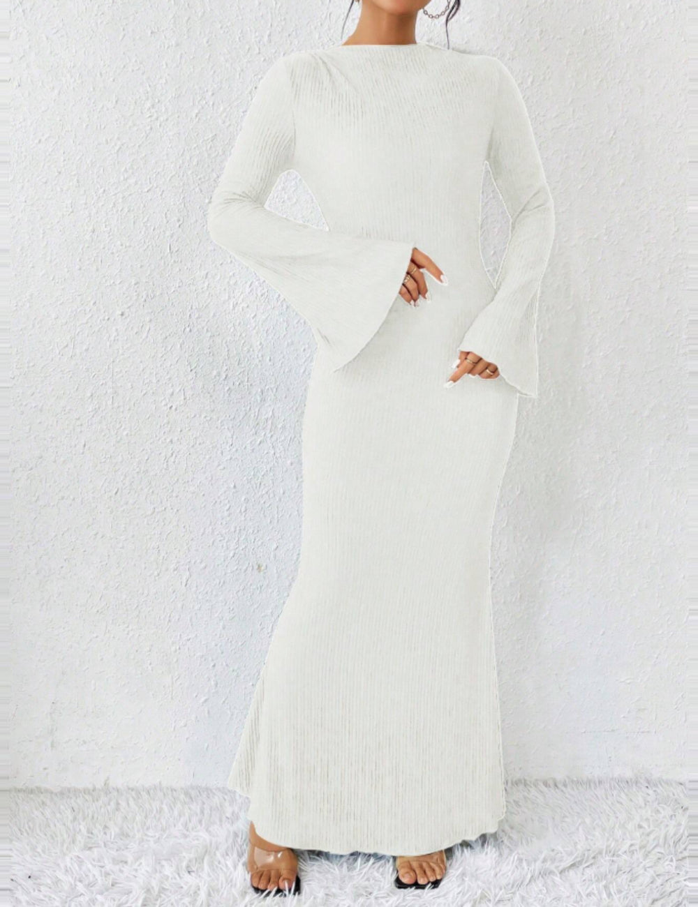 Rochie maxi Shein, alb