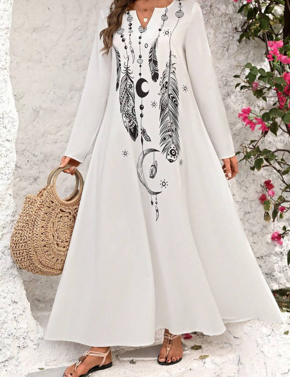 Rochie maxi Shein, alb