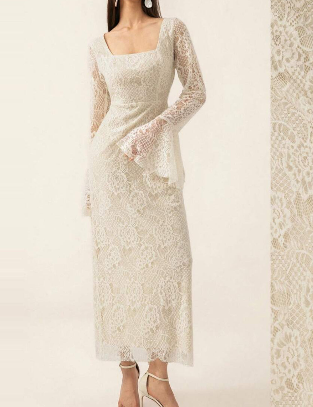 Shein Aveloria maxi ruha, fehér