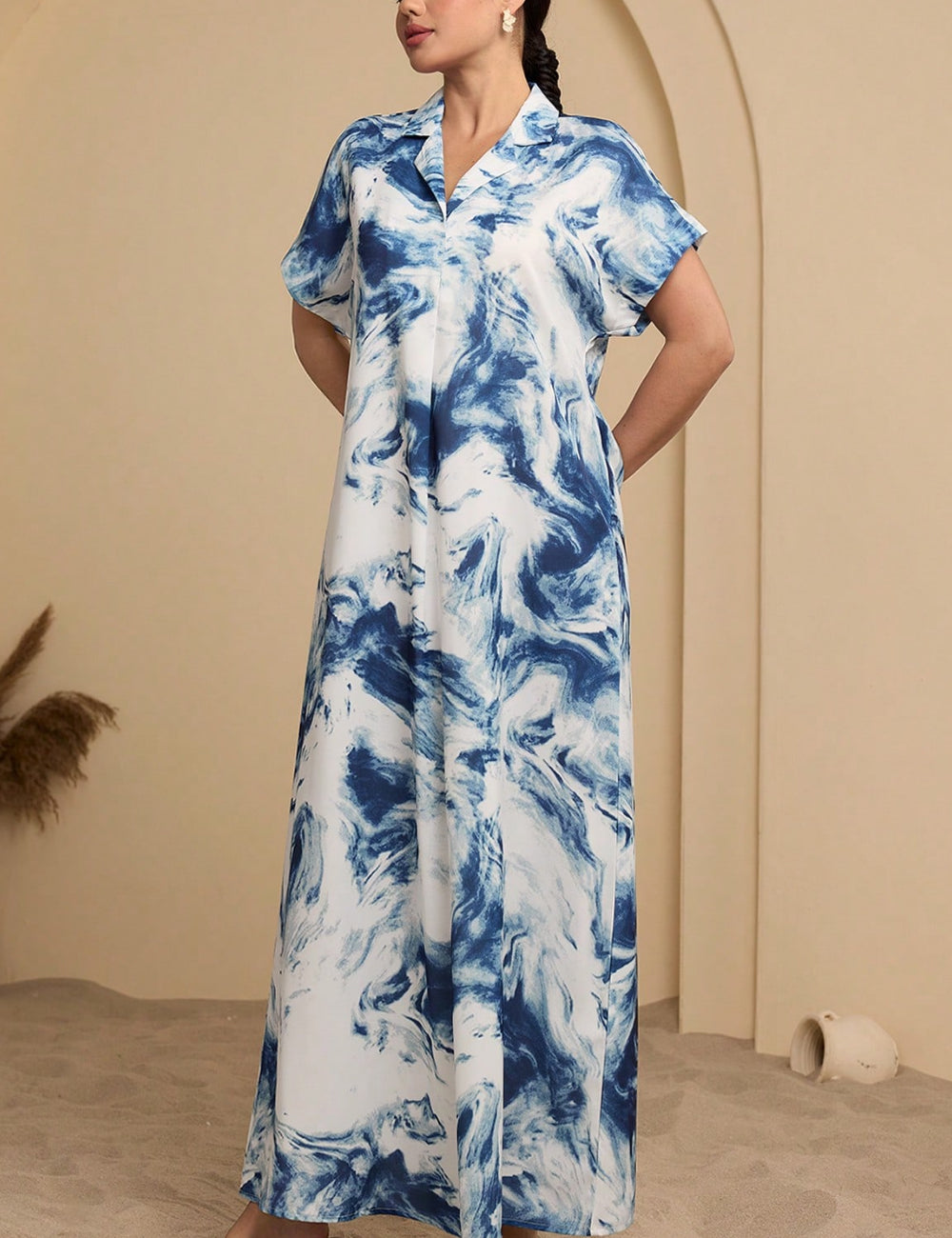 Shein maxi ruha, kék