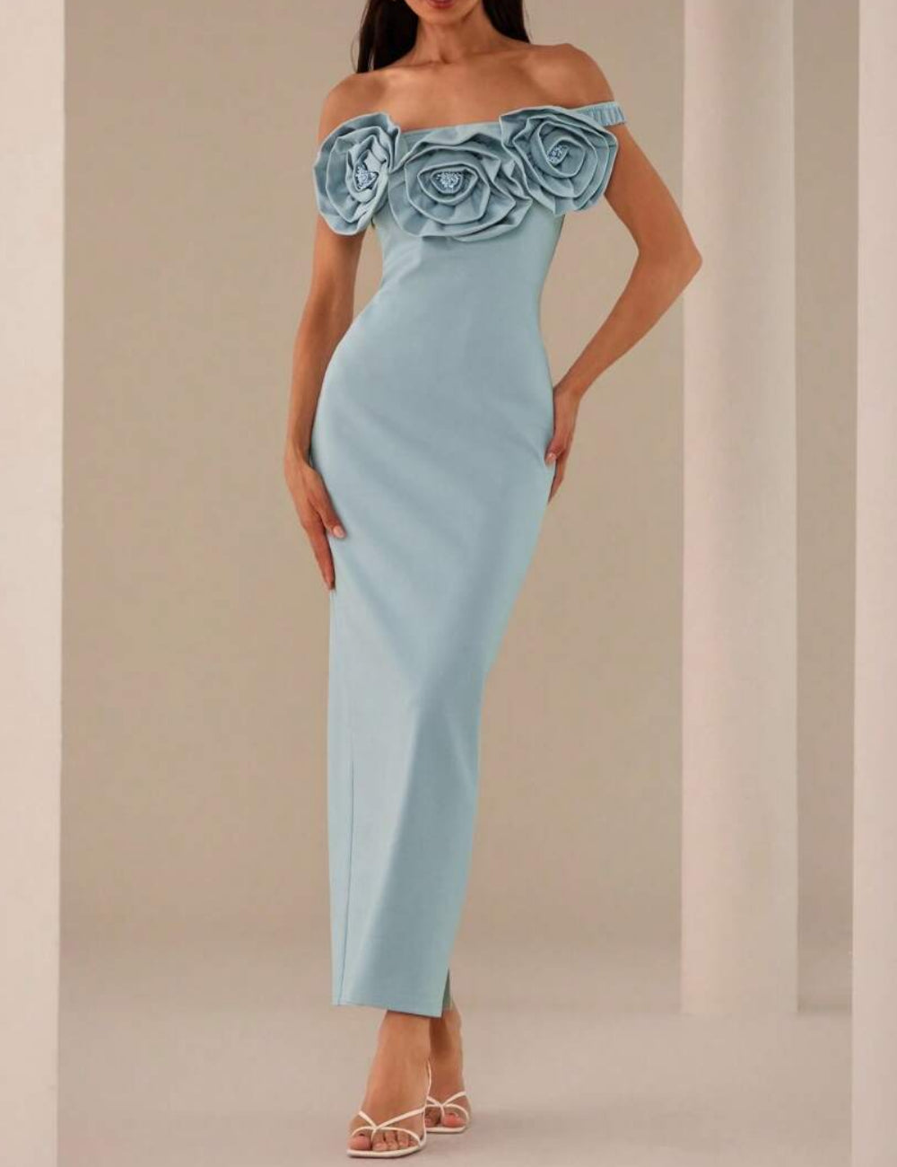 Shein maxi ruha, kék
