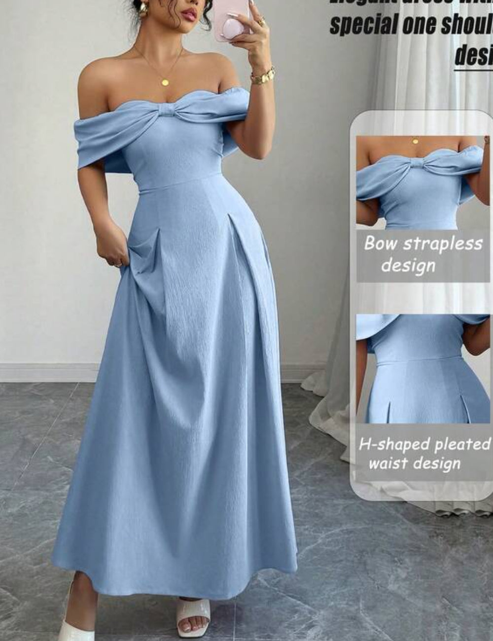 Shein maxi ruha, kék