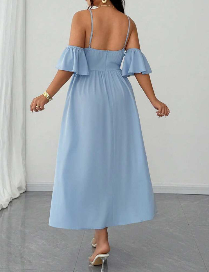 Shein Curve+ maxi ruha, kék