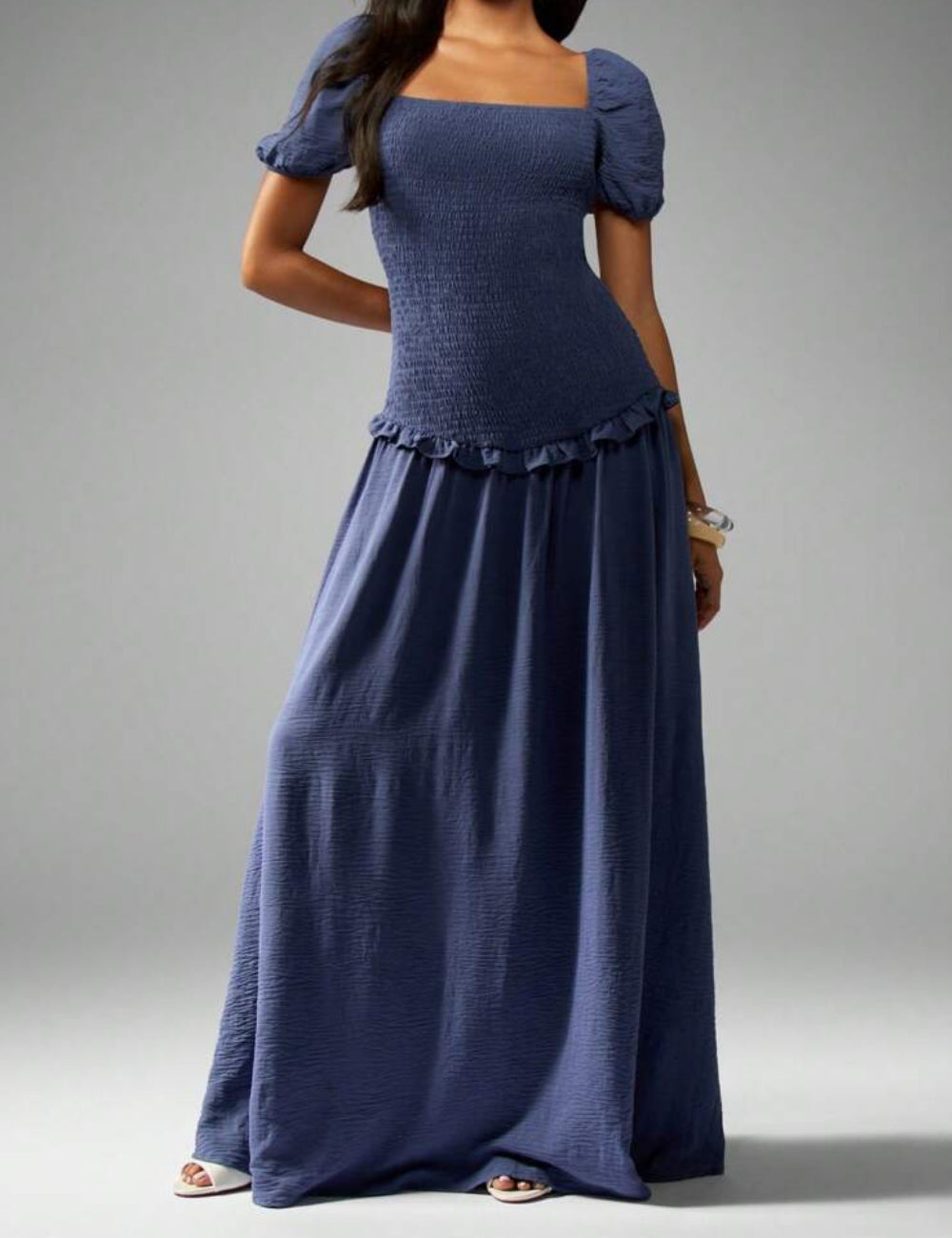 Shein Missguided maxi ruha, kék