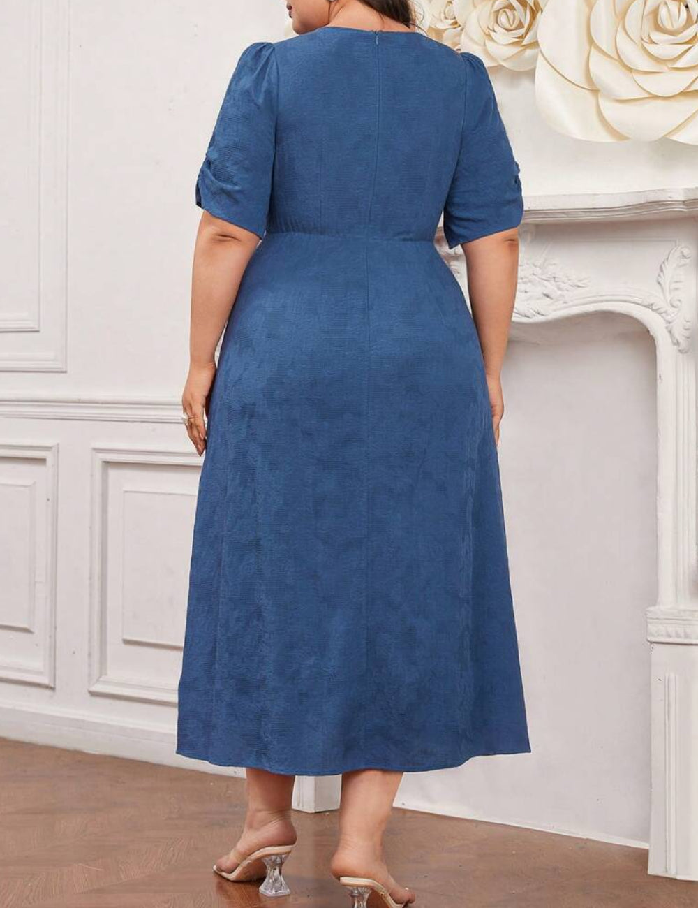 Shein Curve+ maxi ruha, kék