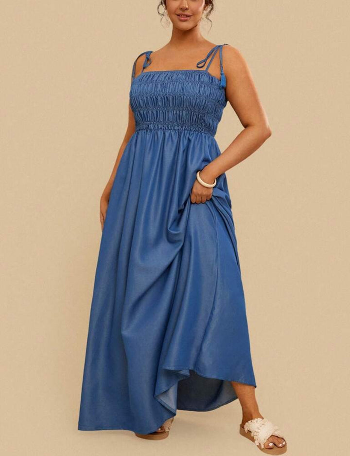 Shein Curve+ maxi ruha, kék