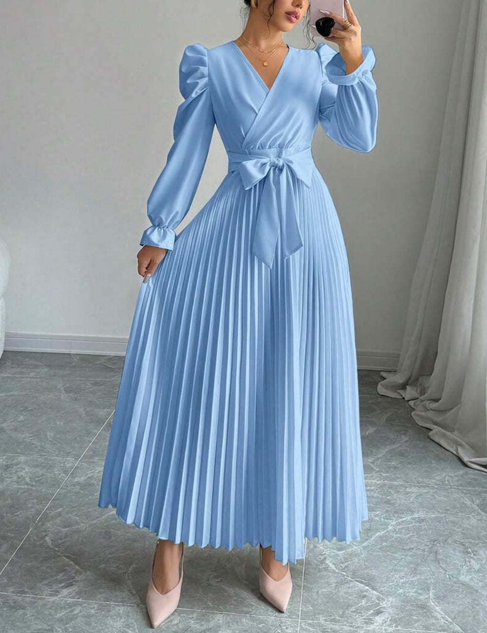 Shein maxi ruha, kék