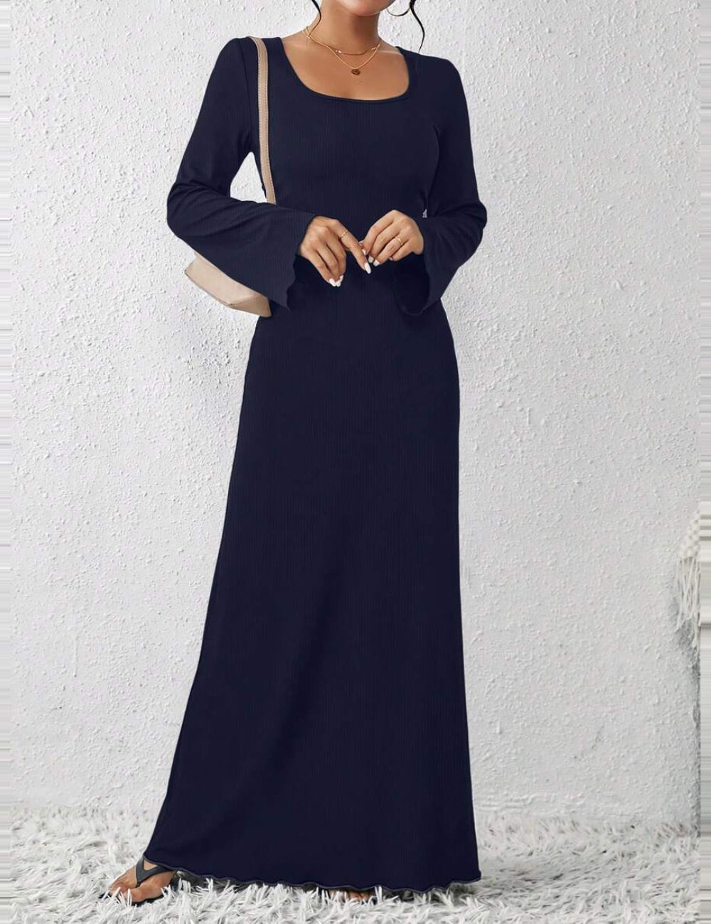 Shein maxi ruha, kék