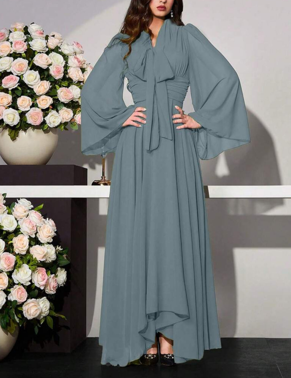 Shein maxi ruha, kék