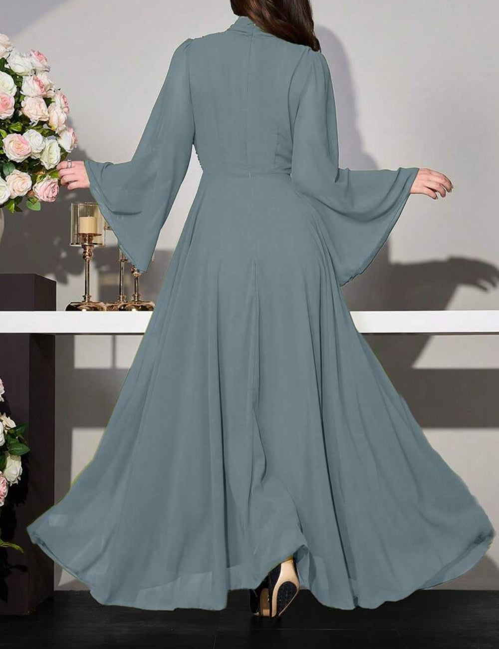 Shein maxi ruha, kék