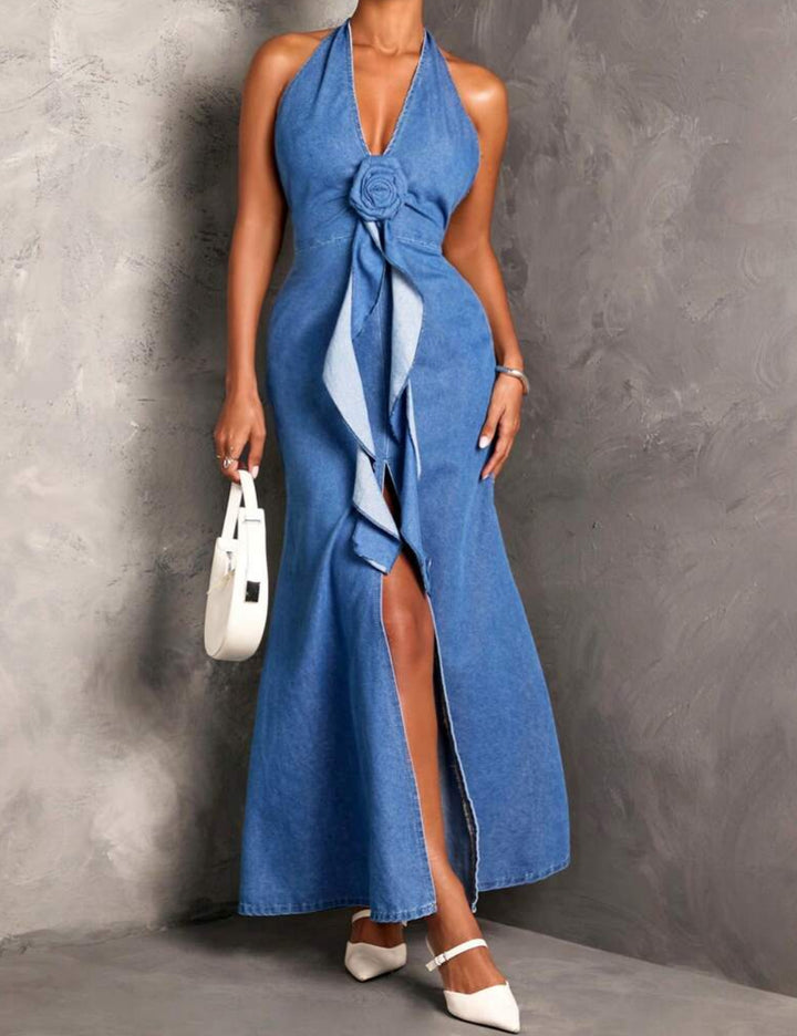 Shein maxi ruha, kék