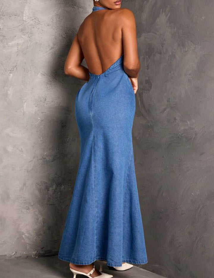 Shein maxi ruha, kék