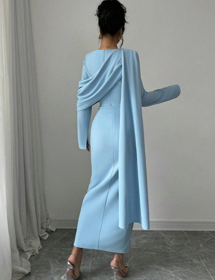 Shein maxi ruha, kék